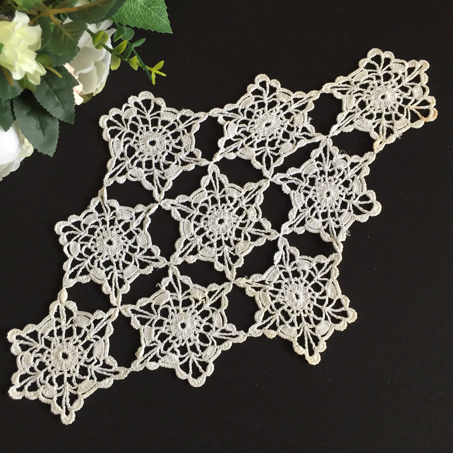 Curated Eclectic Selection of Handmade 1950s Vintage Cotton Lace Doilies