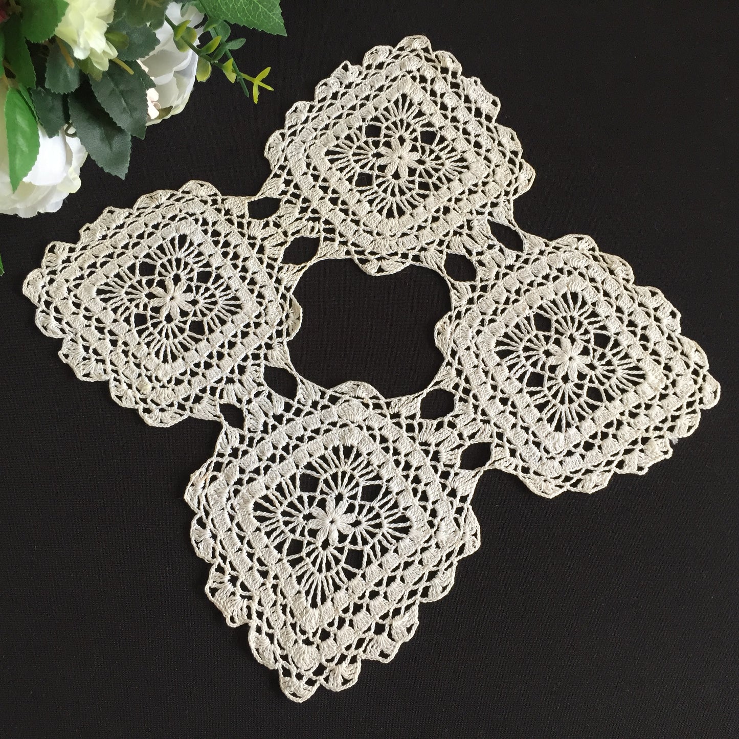 Curated Eclectic Selection of Handmade 1950s Vintage Cotton Lace Doilies