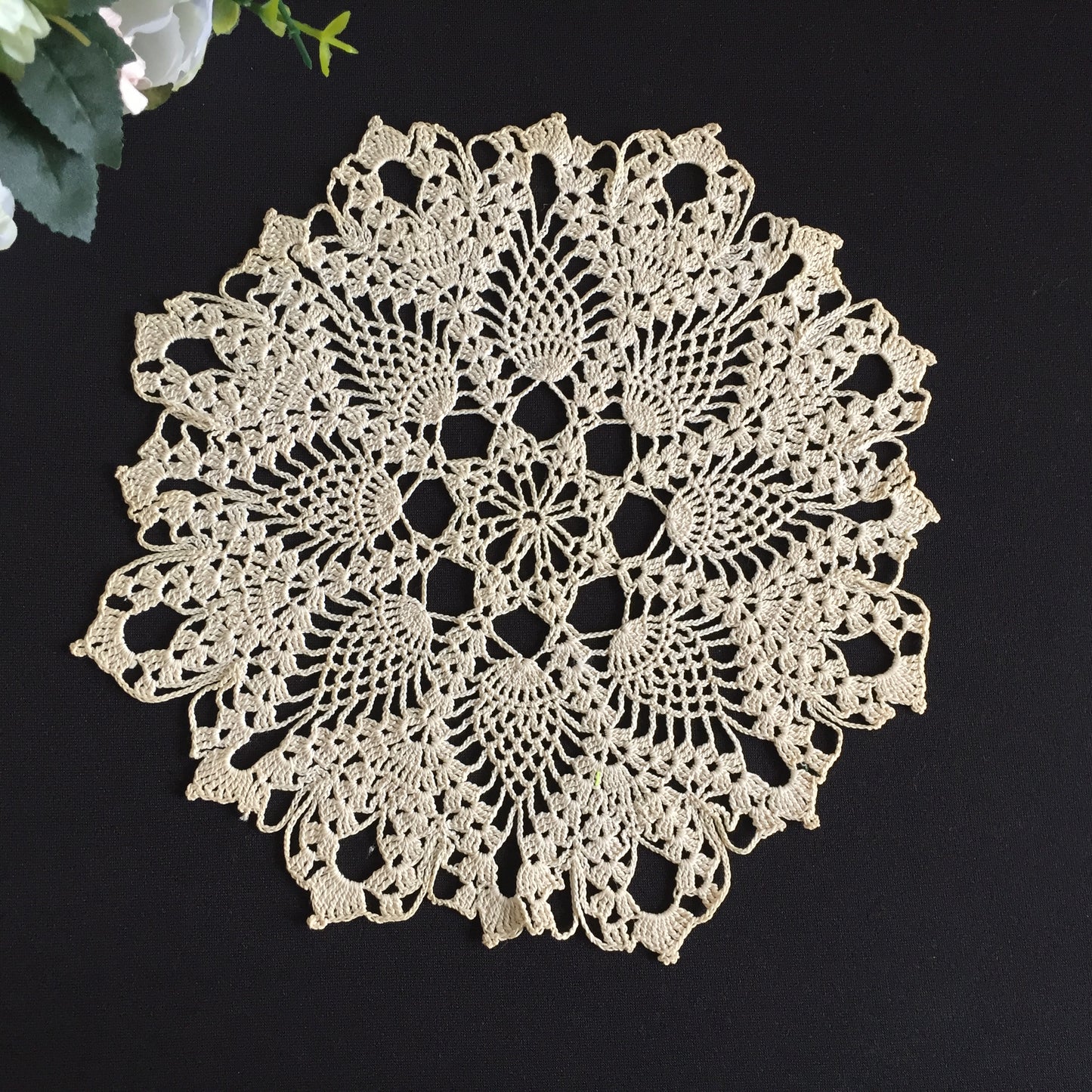 Curated Eclectic Selection of Handmade 1950s Vintage Cotton Lace Doilies