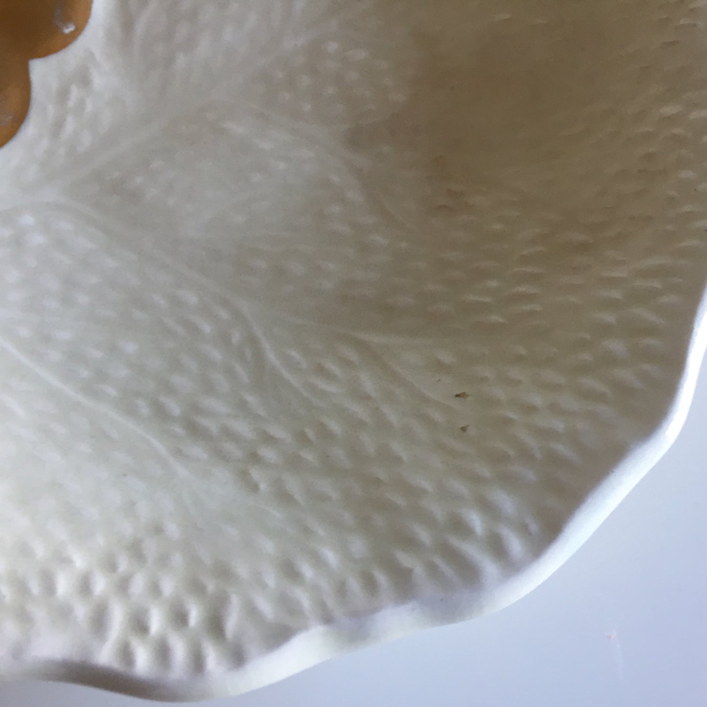 Crown Devon Embossed Leaf Shaped Ring Dish Art Deco Vintage