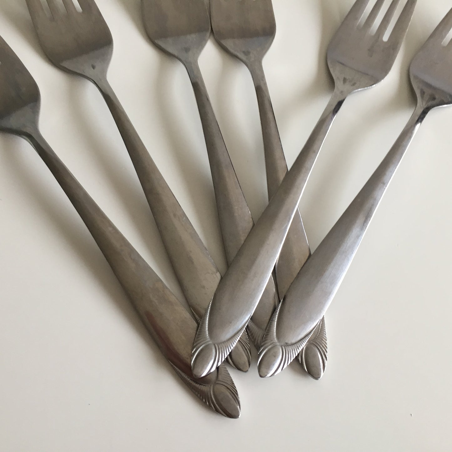Stainless Steel Vintage Flatware Set of 6 Grosvenor Forks