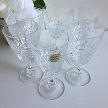 Load image into Gallery viewer, Cristal D'Arques Diamond Lead Crystal Wine Goblets Set of 6 | Vintage