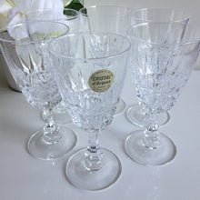 Load image into Gallery viewer, Cristal D'Arques Diamond Lead Crystal Wine Goblets Set of 6 | Vintage