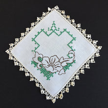 Load image into Gallery viewer, Australian Vintage Hand Embroidered Linen Doily
