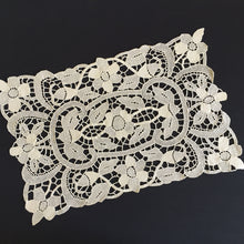 Load image into Gallery viewer, Ecru Handmade Venetian Point de Venise Burano Needle Lace Doily