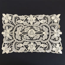 Load image into Gallery viewer, Ecru Handmade Venetian Point de Venise Burano Needle Lace Doily