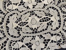 Load image into Gallery viewer, Ecru Handmade Venetian Point de Venise Burano Needle Lace Doily