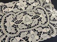 Load image into Gallery viewer, Ecru Handmade Venetian Point de Venise Burano Needle Lace Doily