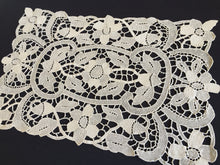 Load image into Gallery viewer, Ecru Handmade Venetian Point de Venise Burano Needle Lace Doily