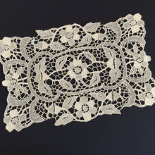 Load image into Gallery viewer, Ecru Handmade Venetian Point de Venise Burano Needle Lace Doily