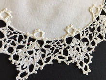 Load image into Gallery viewer, Edwardian Antique 11" White Cake Doily with Crochet Lace Border