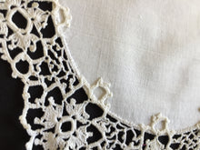 Load image into Gallery viewer, Edwardian Antique 11" White Cake Doily with Crochet Lace Border