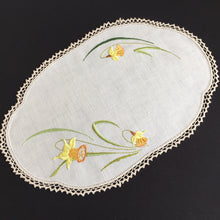 Load image into Gallery viewer, Australian Vintage Hand Embroidered Floral Table Centrepiece / Placemat Doily