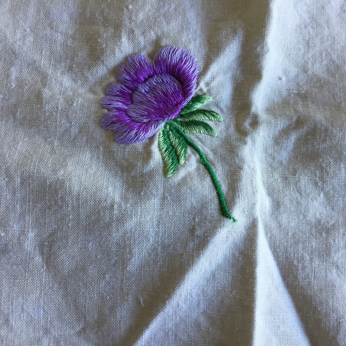 Embroidered 1990s Vintage Kitchen Half Apron with One Pocket XS/S/M Size