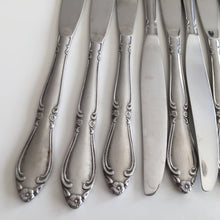 Load image into Gallery viewer, Stainless Steel Flatware Vintage Set of 18 Knives, 16 Forks: Party Cutlery