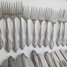 Load image into Gallery viewer, Stainless Steel Flatware Vintage Set of 18 Knives, 16 Forks: Party Cutlery
