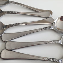 Load image into Gallery viewer, Stainless Steel Vintage Flatware Set of 6 Grosvenor Soup Spoons