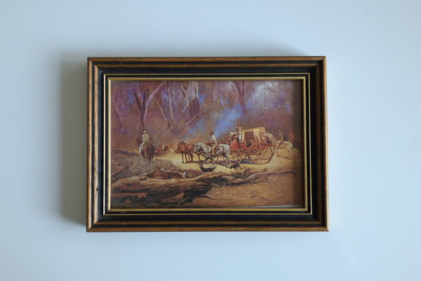 Vintage John Lennox Framed Print "The Settlers" Gallery Wall Decoration