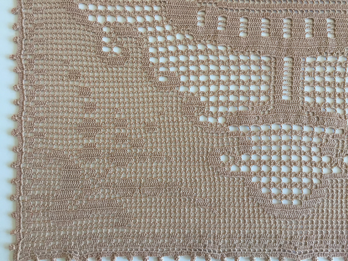 Mary Card "Fruit Set for Sideboard or Tray Cloth " Collectible Filet Crochet Lace Square Table Mat - English Chart 85