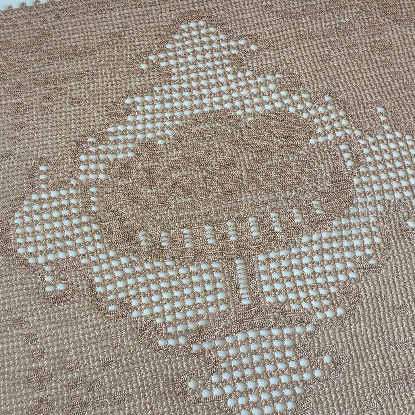 Mary Card "Fruit Set for Sideboard or Tray Cloth " Collectible Filet Crochet Lace Square Table Mat - English Chart 85
