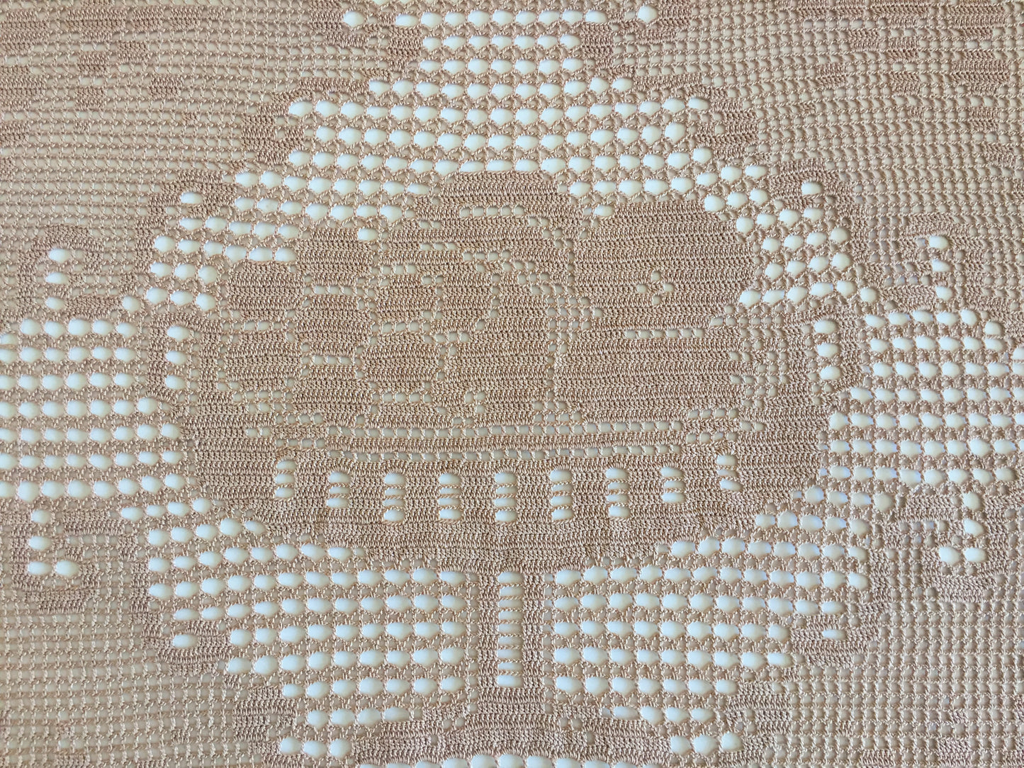 Mary Card "Fruit Set for Sideboard or Tray Cloth " Collectible Filet Crochet Lace Square Table Mat - English Chart 85