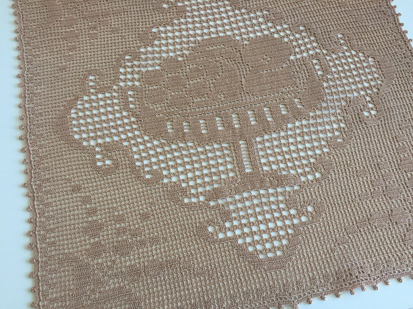 Mary Card "Fruit Set for Sideboard or Tray Cloth " Collectible Filet Crochet Lace Square Table Mat - English Chart 85