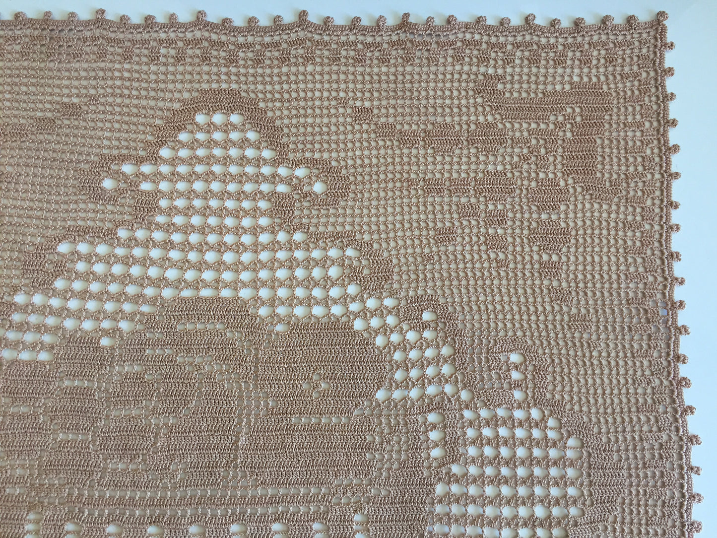 Mary Card "Fruit Set for Sideboard or Tray Cloth " Collectible Filet Crochet Lace Square Table Mat - English Chart 85