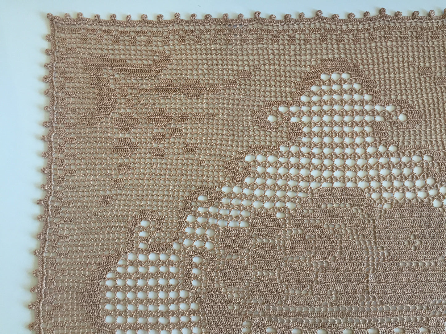 Mary Card "Fruit Set for Sideboard or Tray Cloth " Collectible Filet Crochet Lace Square Table Mat - English Chart 85