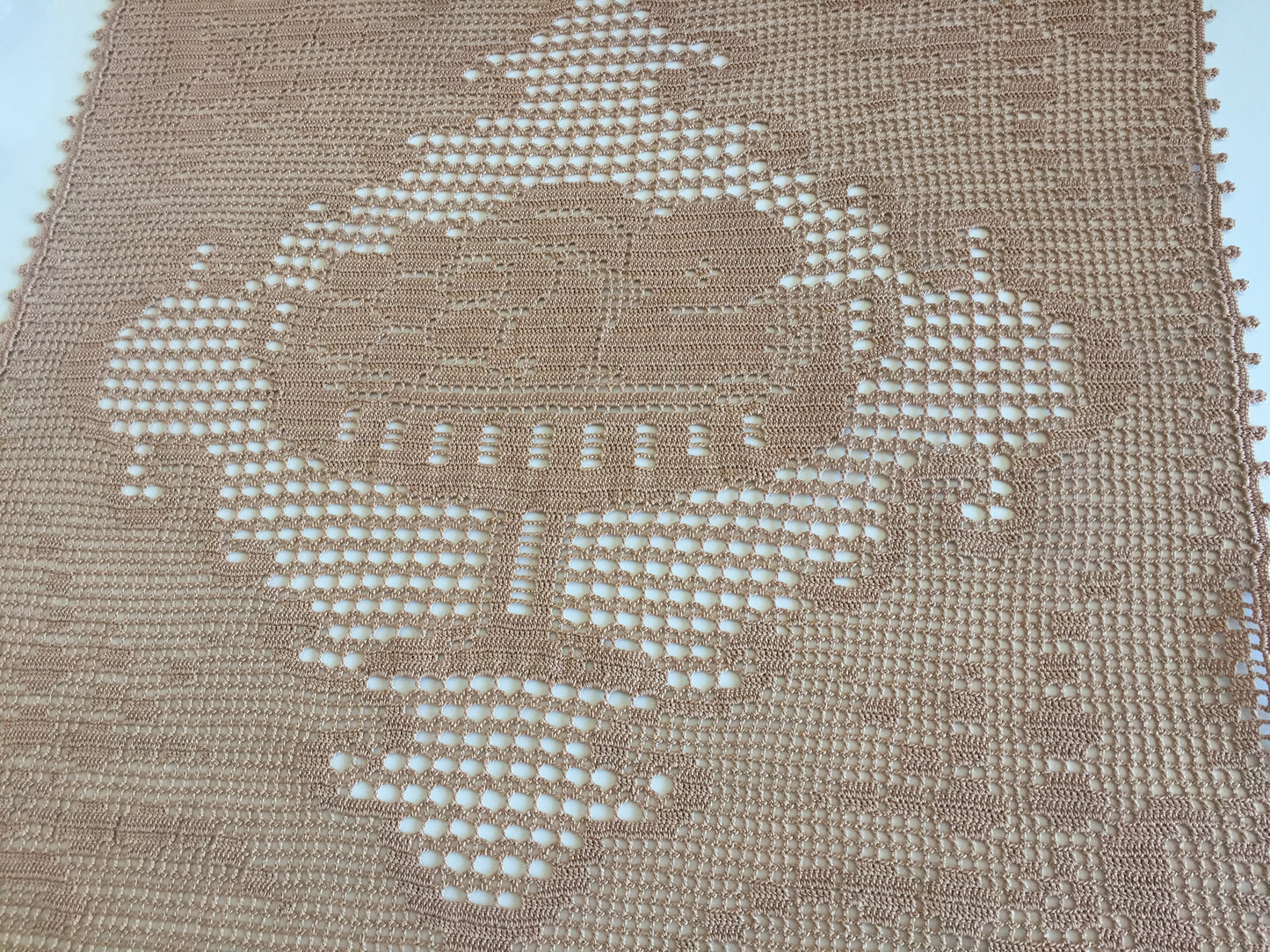 Mary Card "Fruit Set for Sideboard or Tray Cloth " Collectible Filet Crochet Lace Square Table Mat - English Chart 85