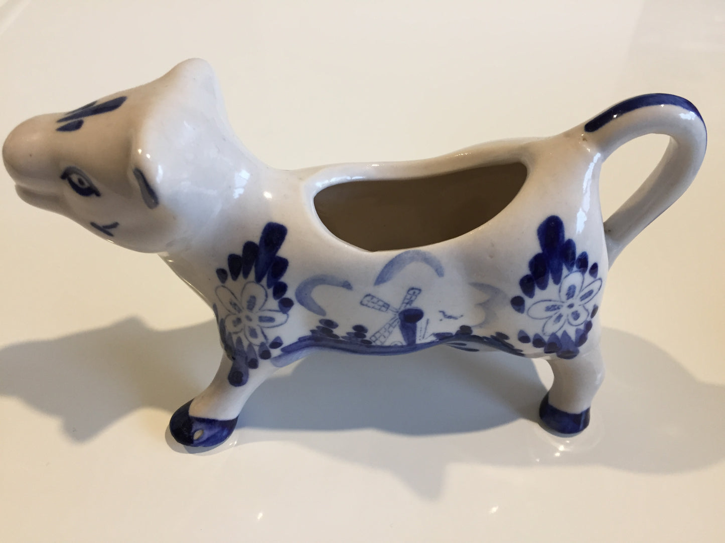 Dutch Vintage Delft Blue Happy Cow Creamer | Milk Jug