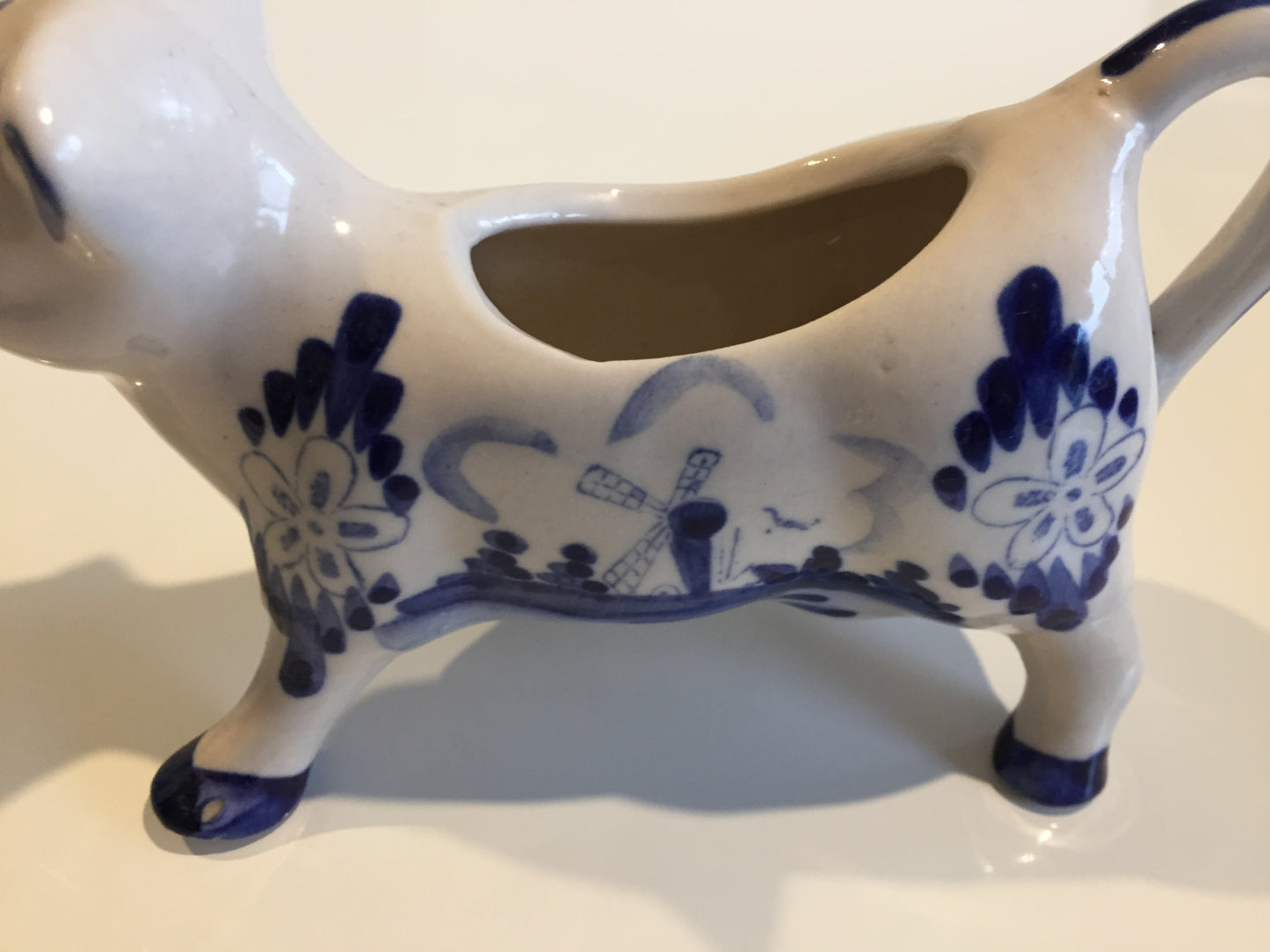 Dutch Vintage Delft Blue Happy Cow Creamer | Milk Jug