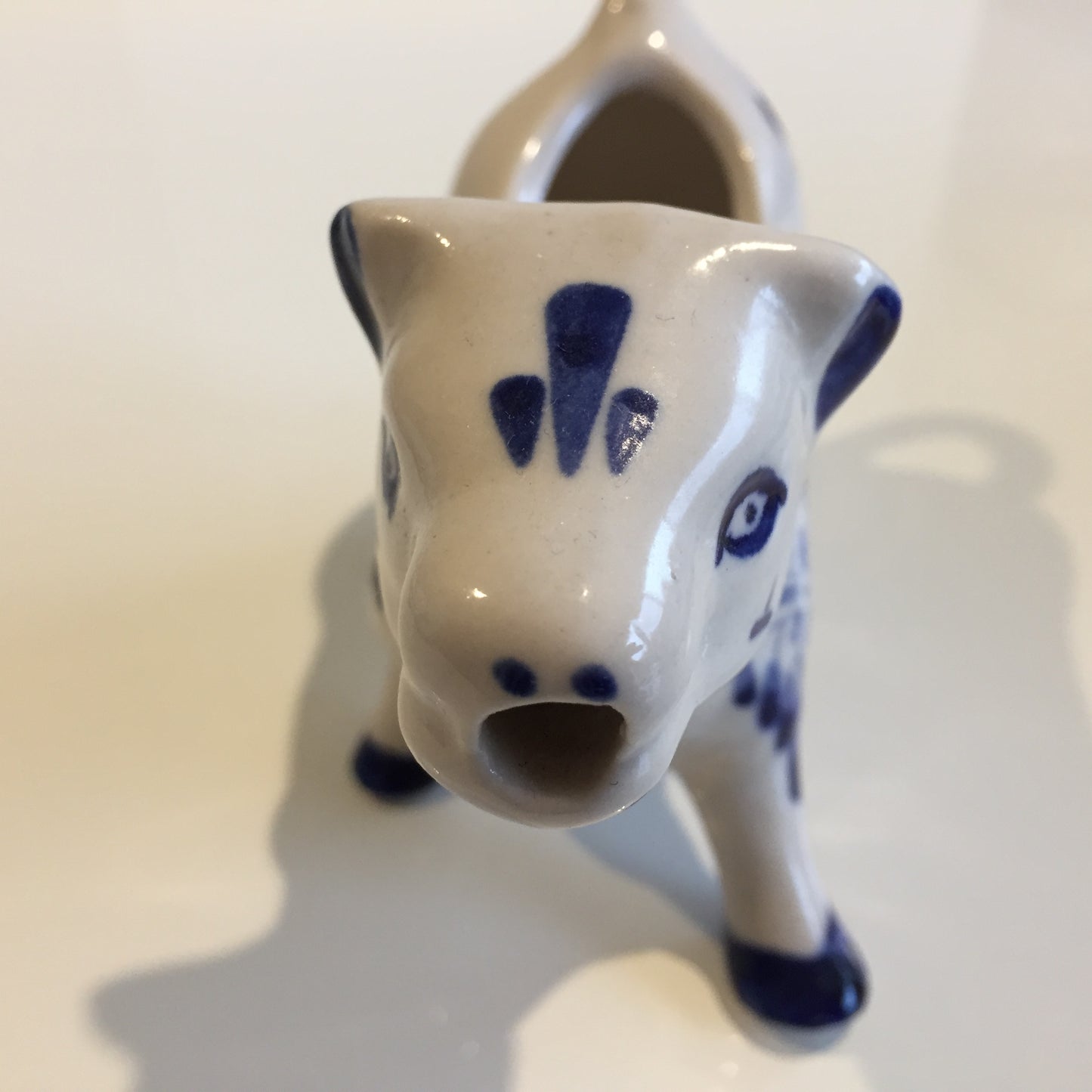 Dutch Vintage Delft Blue Happy Cow Creamer | Milk Jug