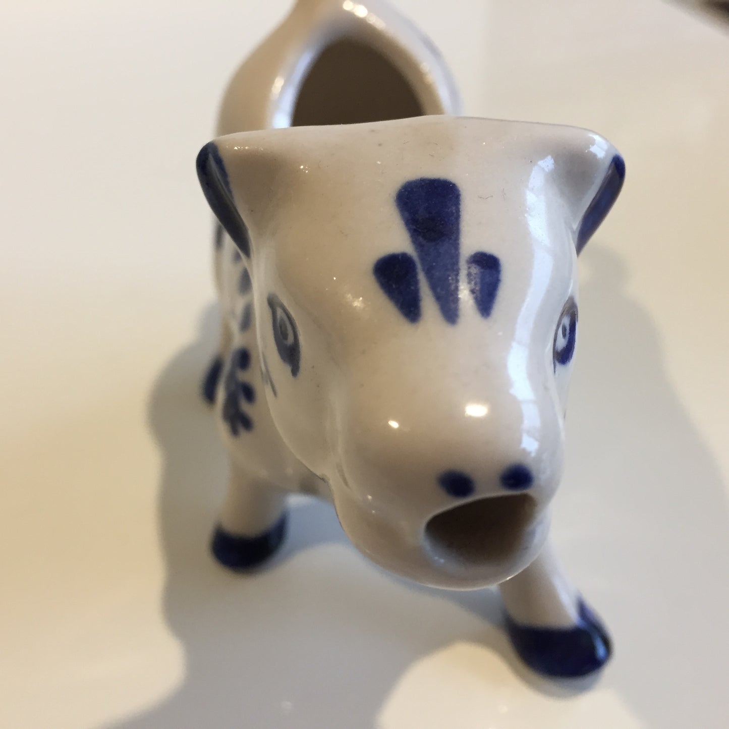 Dutch Vintage Delft Blue Happy Cow Creamer | Milk Jug