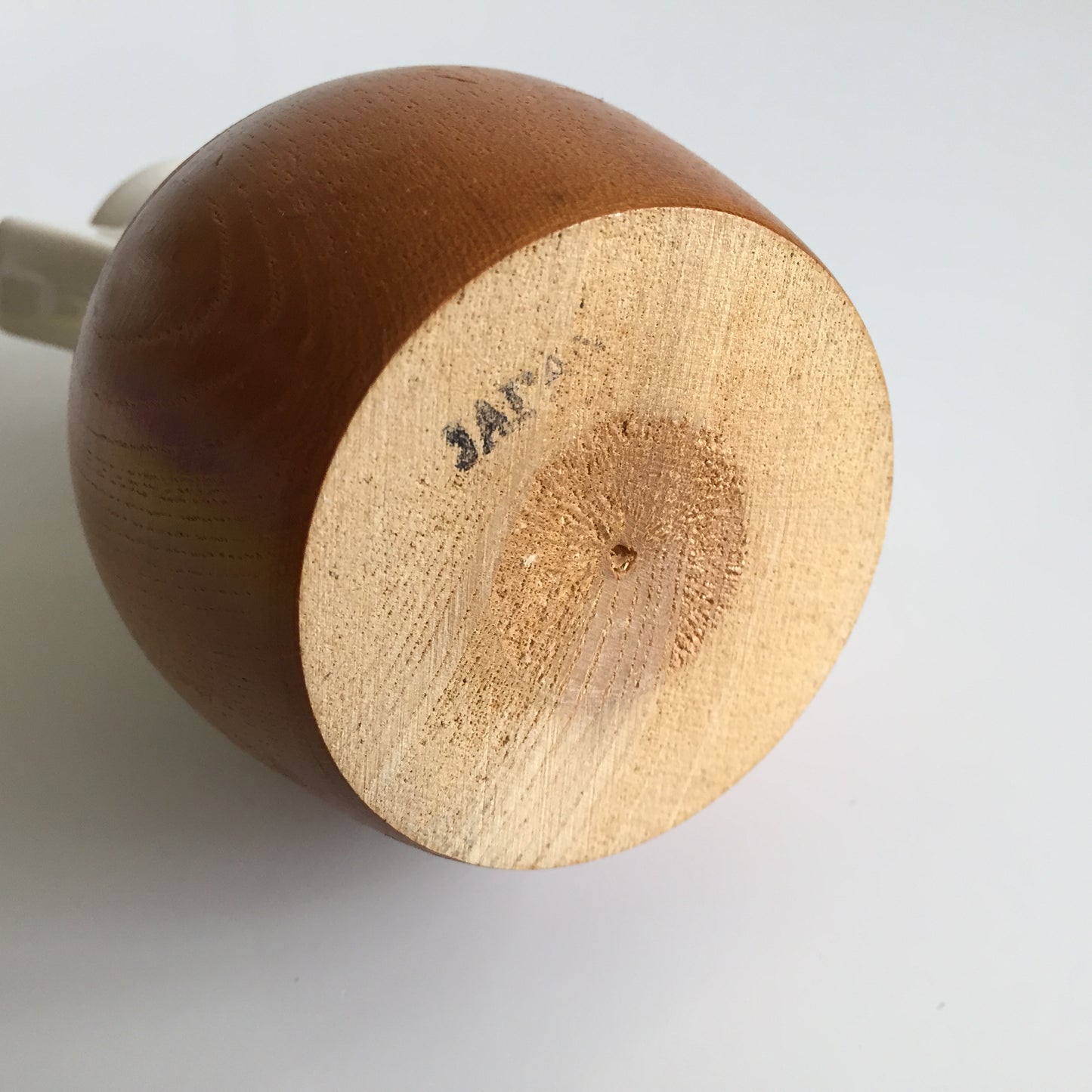 Japanese Made 1970s Vintage Ceramic and Wood Oil Cruet