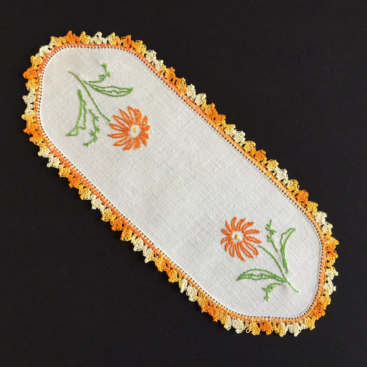Australian Vintage Hand Embroidered Sandwich Doily
