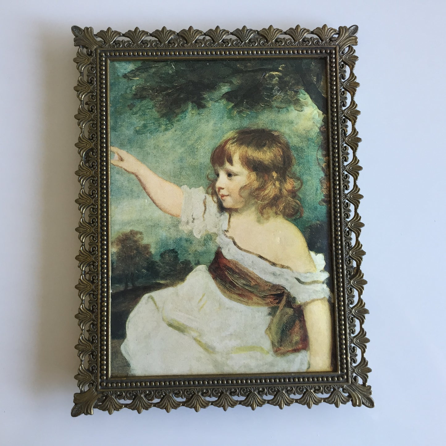 MASTER HARE by Joshua Reynolds (1788) Vintage Print in Italian Vintage Frame