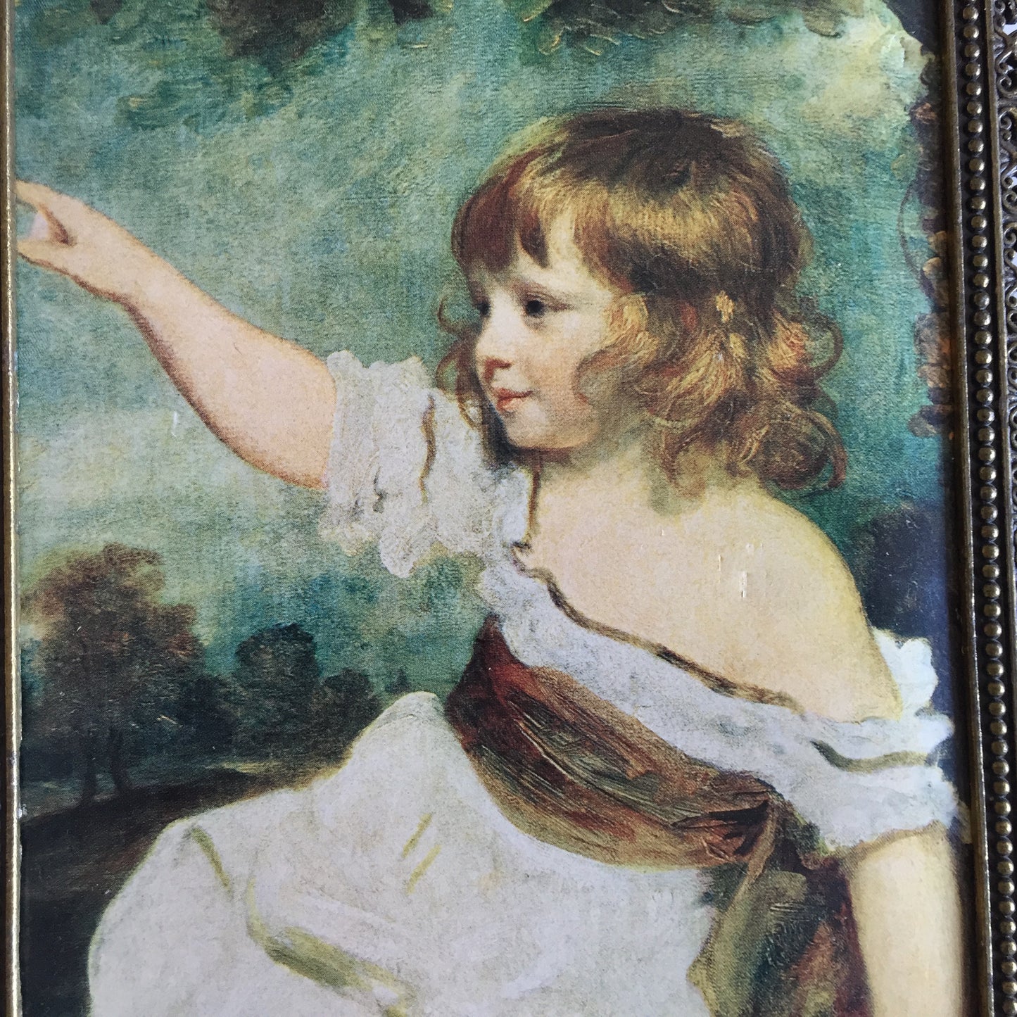 MASTER HARE by Joshua Reynolds (1788) Vintage Print in Italian Vintage Frame