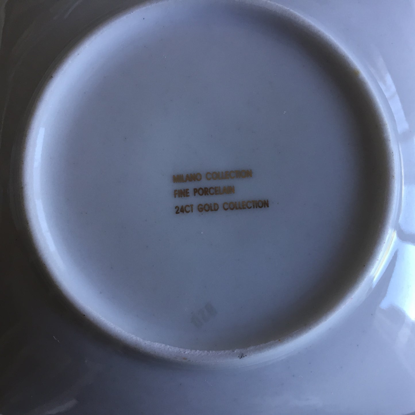 Vintage Milano Collection Fine Porcelain 24CT Gold Ring Dish, Coffee Saucer