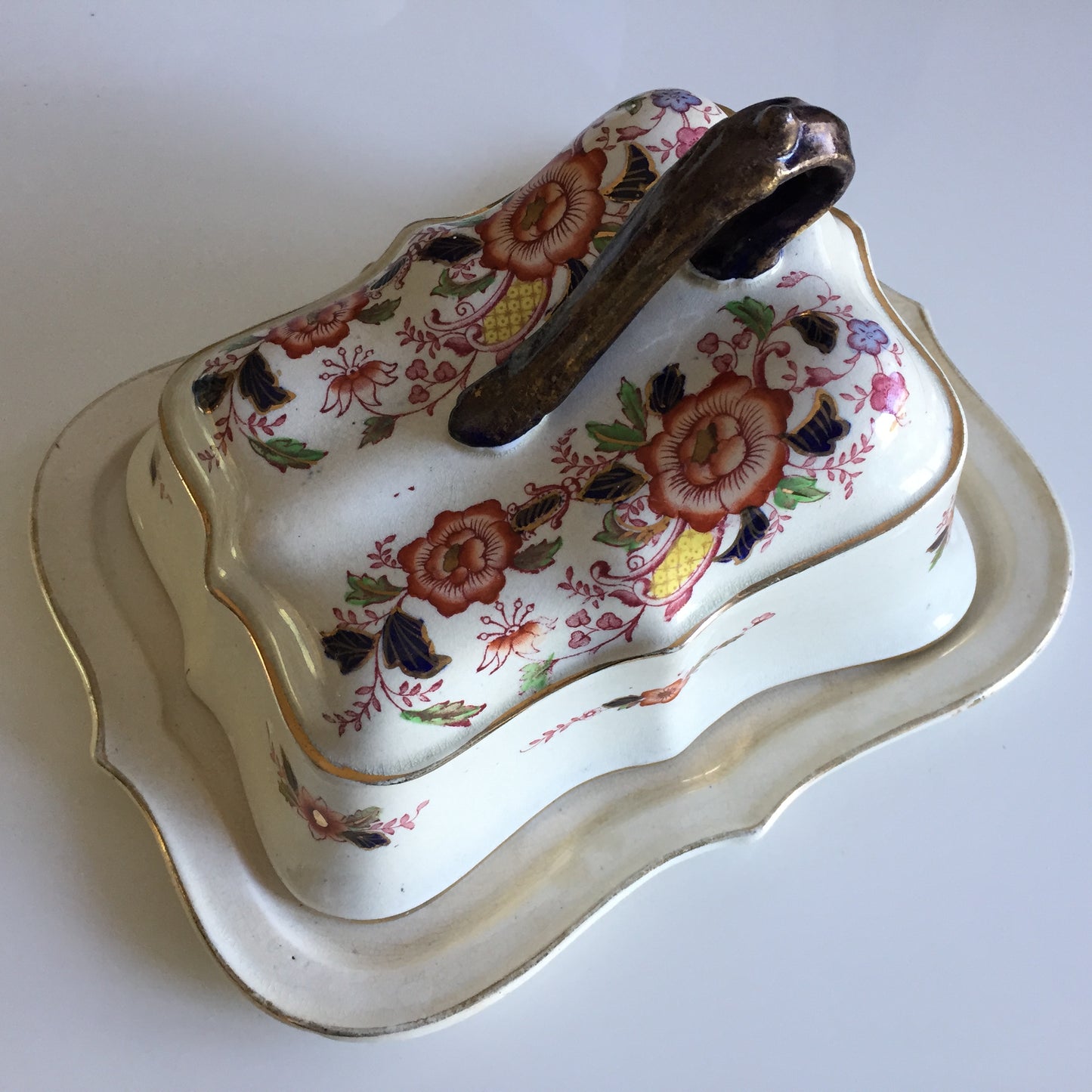 Antique Victorian Cheese Keeper by S.Johnson Ltd Burslem Britannia Pottery