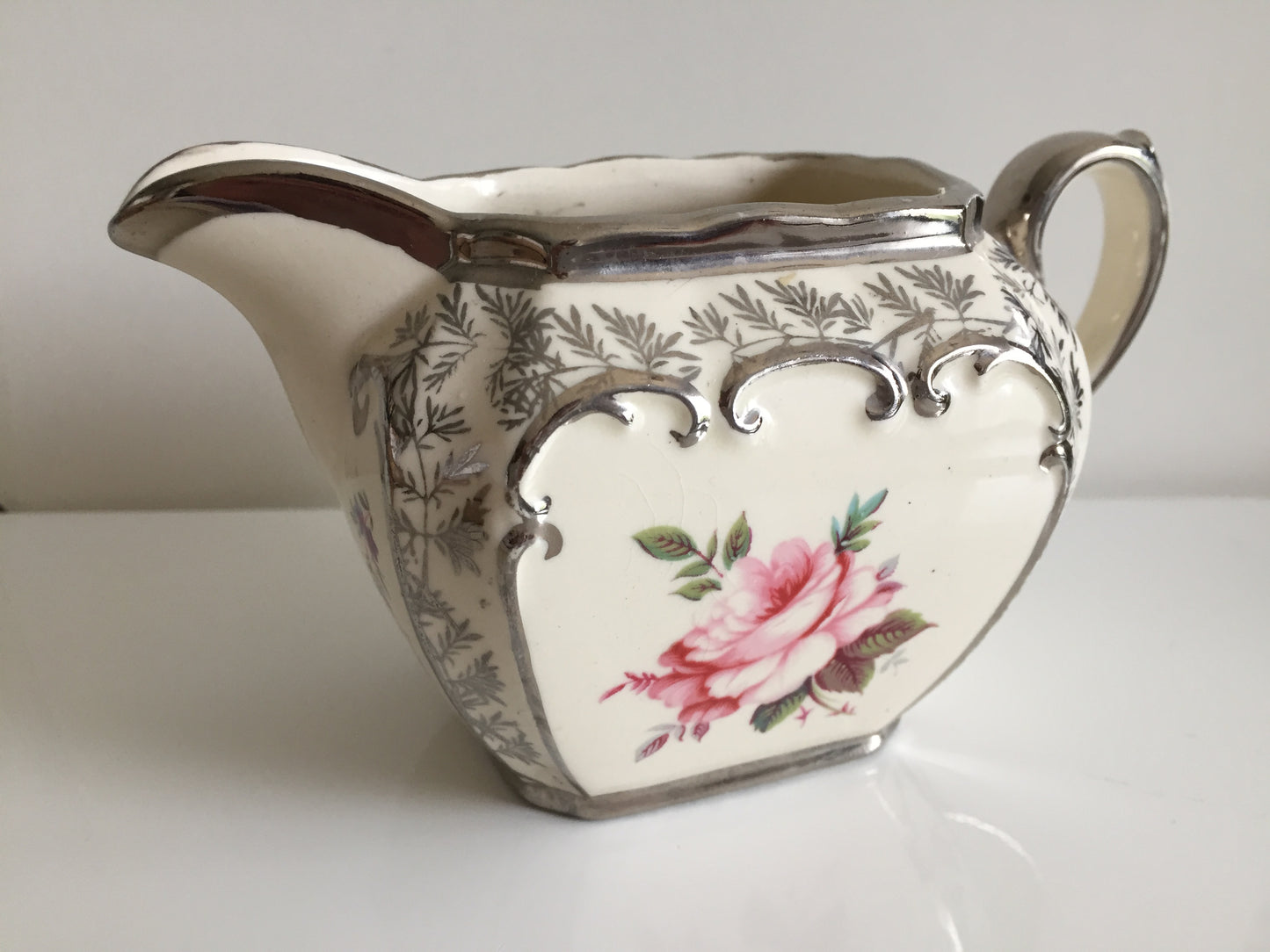 Collectible Vintage Sadler Creamer (milk jug) | Lidded Sugar Bowl Set Made in England
