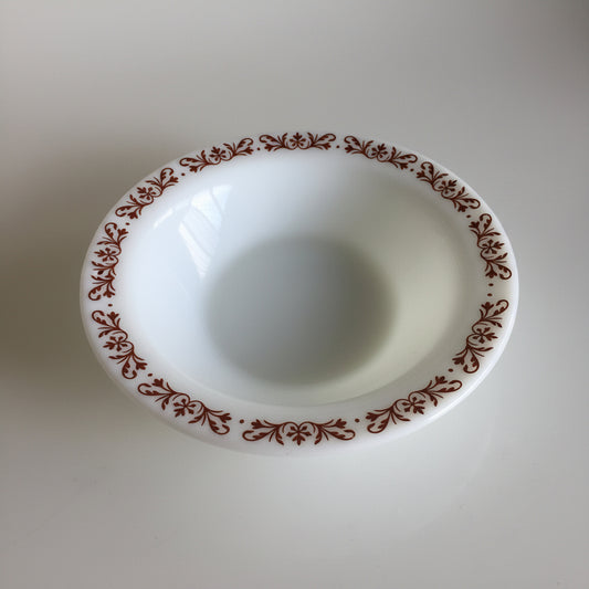 Vintage Anchorware Fire King Copper Filigree Soup Bowl