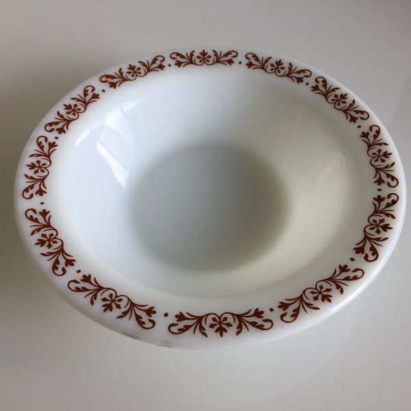 Vintage Anchorware Fire King Copper Filigree Soup Bowl
