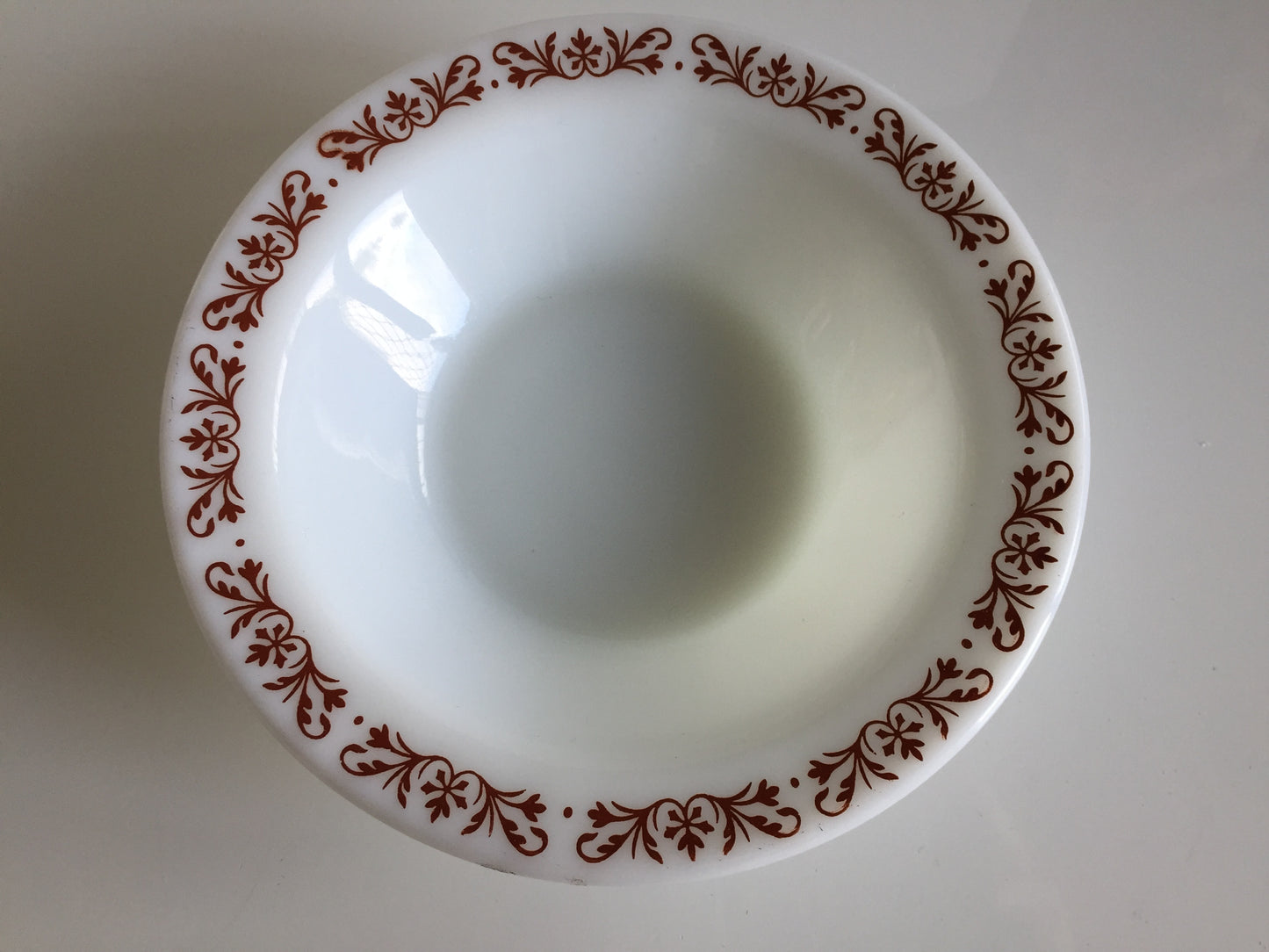 Vintage Anchorware Fire King Copper Filigree Soup Bowl
