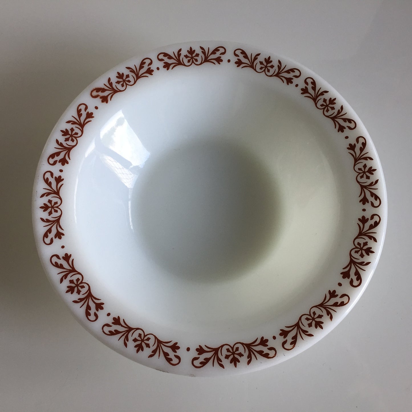 Vintage Anchorware Fire King Copper Filigree Soup Bowl
