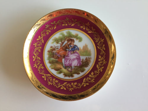 LIMOGES Fragonard Miniature Collectible Dish