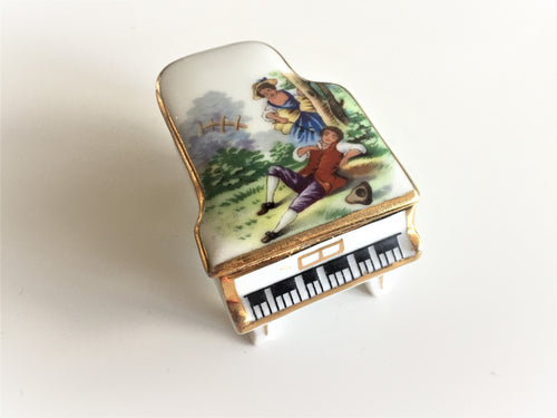 LIMOGES Fragonard Miniature Collectible Grand Piano Ornament