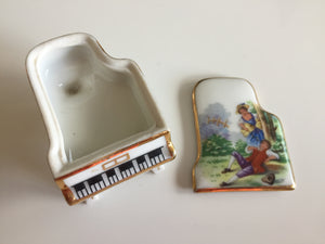 LIMOGES Fragonard Miniature Collectible Grand Piano Ornament