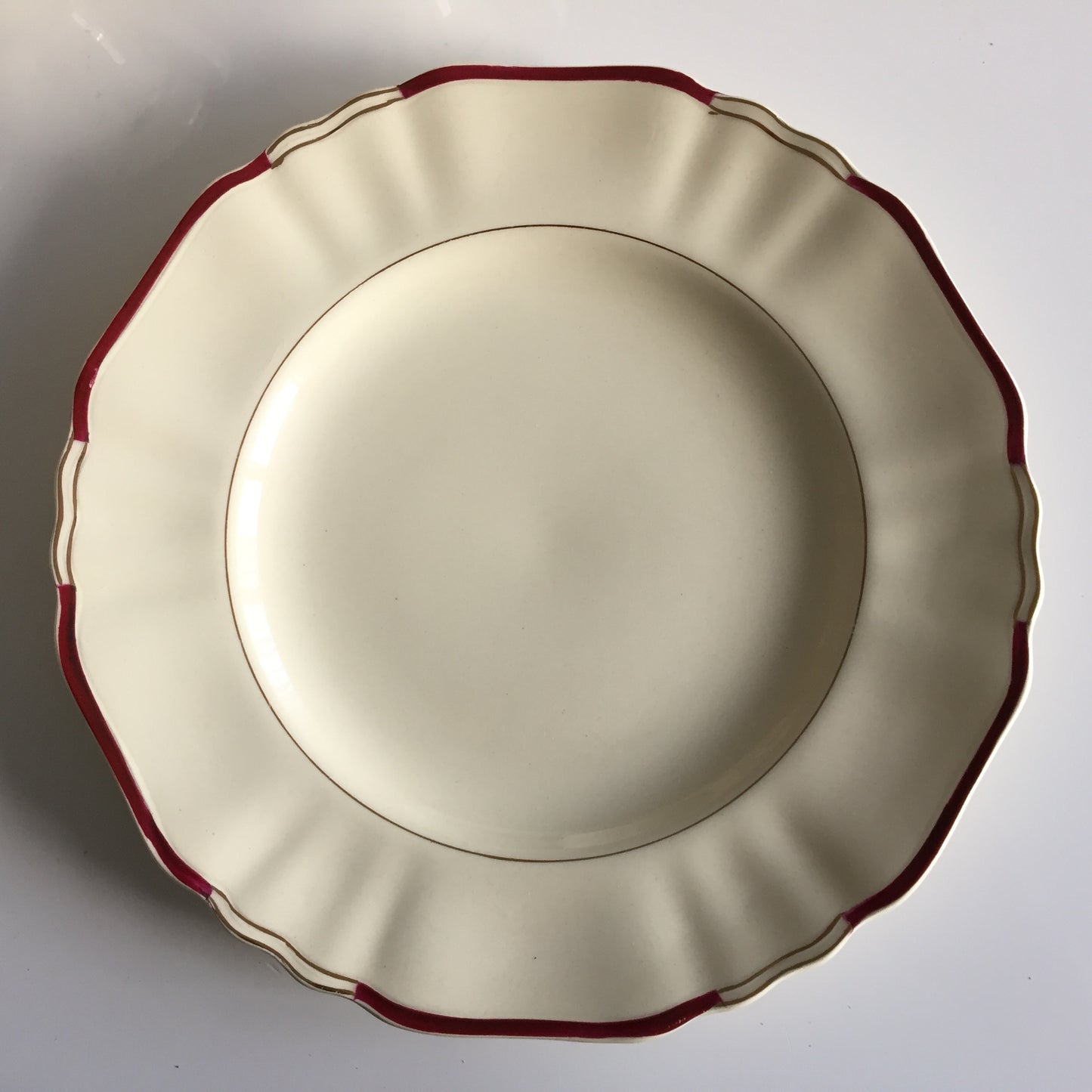 Vintage J G Meakin Porcelain Dinner Set Replacements Burgundy/Ivory & Gold Cca 1940s