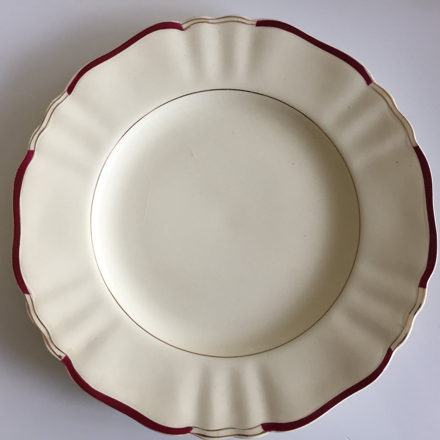 Vintage J G Meakin Porcelain Dinner Set Replacements Burgundy/Ivory & Gold Cca 1940s
