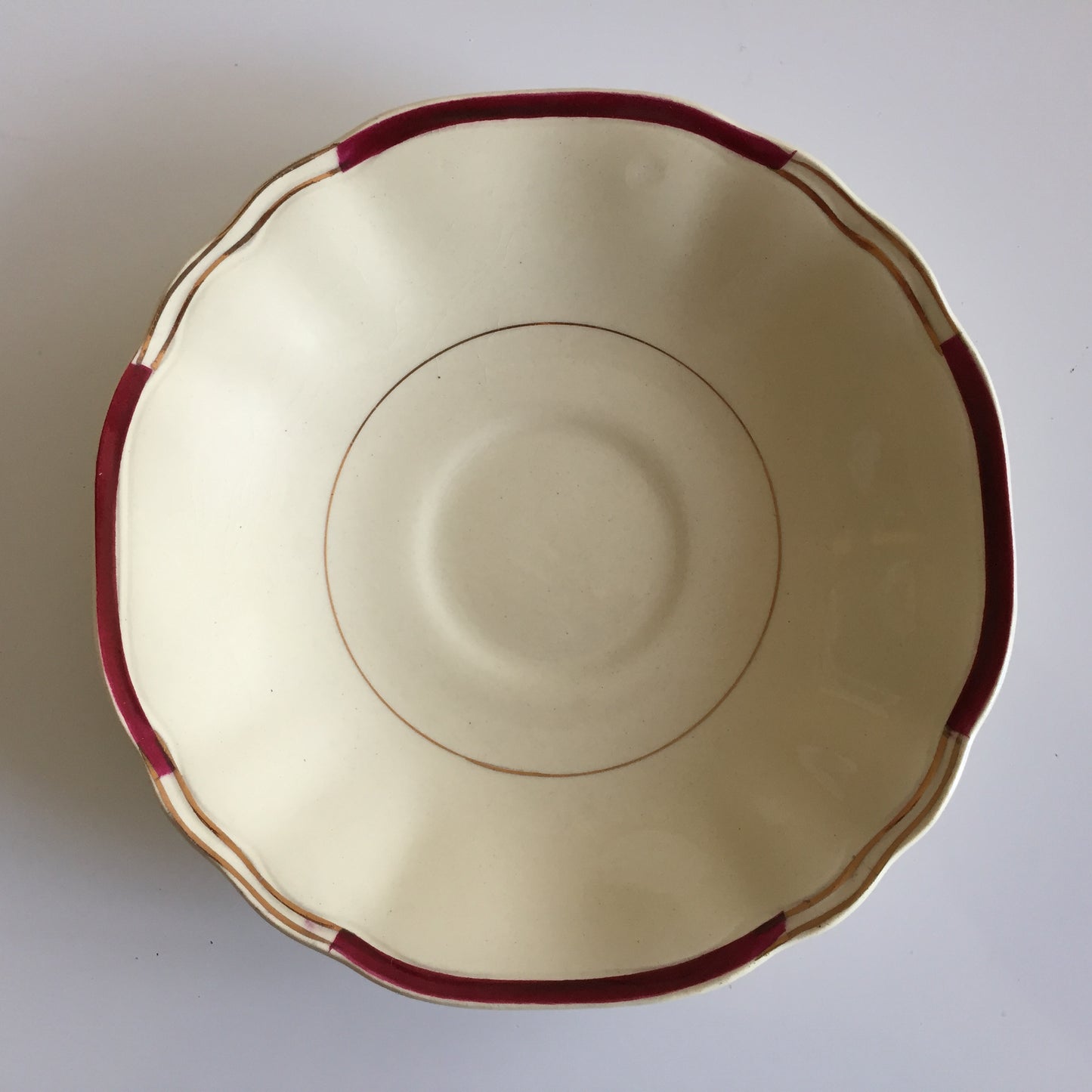 Vintage J G Meakin Porcelain Dinner Set Replacements Burgundy/Ivory & Gold Cca 1940s